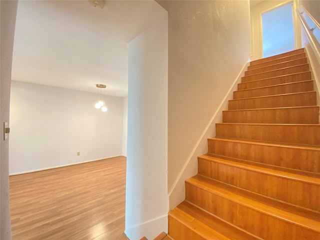 2601 S Braeswood Blvd Unit 605, Houston, TX 77025 - stairway featuring wood finished floors