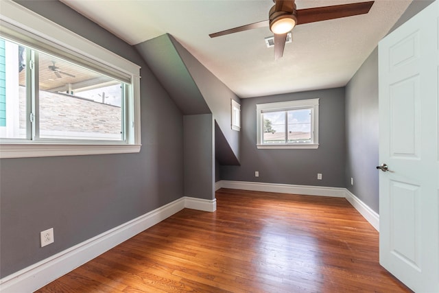 1017 Forest Rd, Clear Lake Shores, TX 77565 - additional living space with a ceiling fan and wood finished floors