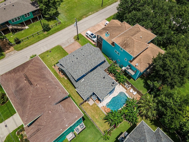 1017 Forest Rd, Clear Lake Shores, TX 77565 - bird's eye view of a pool area