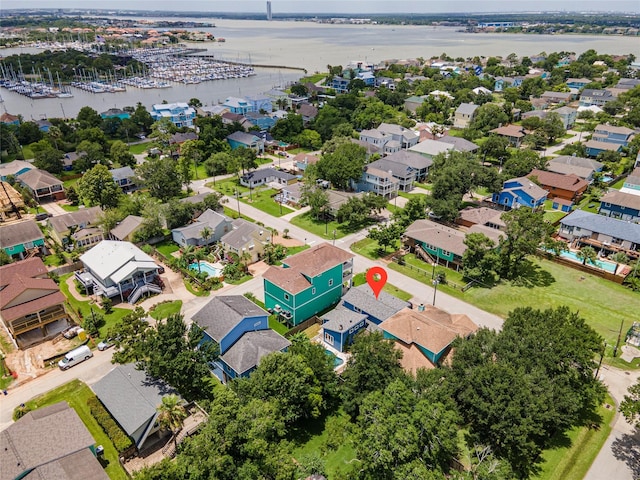 1017 Forest Rd, Clear Lake Shores, TX 77565 - aerial view of residential area with a nearby body of water