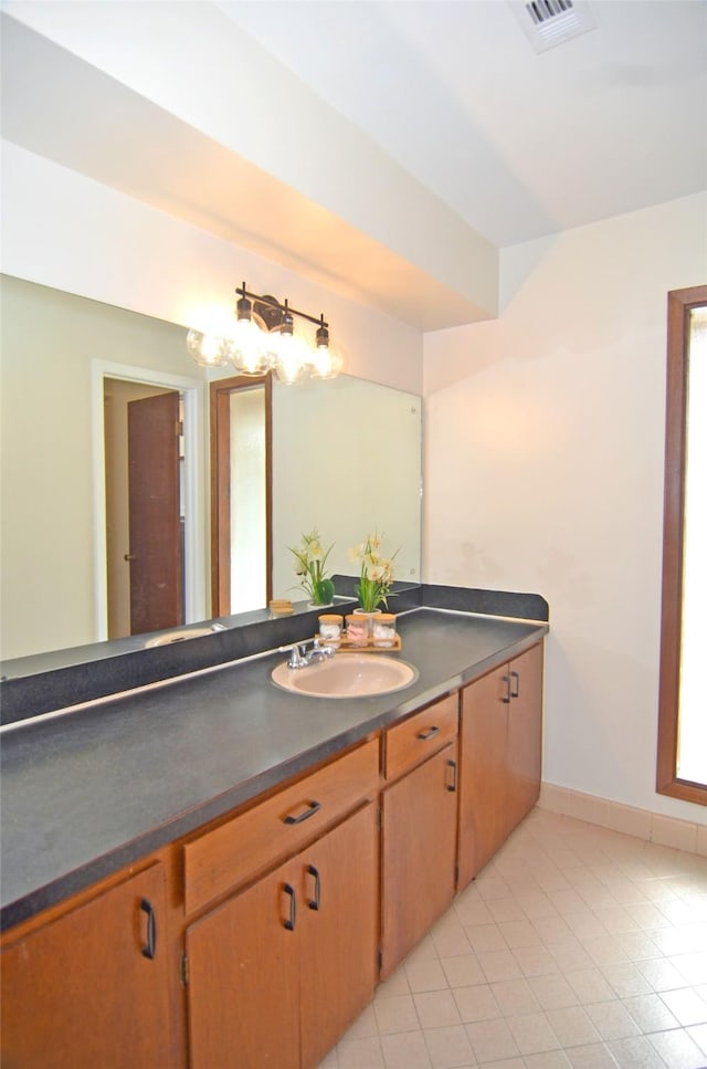 823 Timber Cove Dr, Seabrook, TX 77586 - bathroom featuring vanity and tile patterned floors