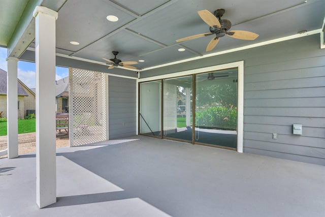 1437 Bowsprit Pt, Willis, TX 77318 - view of patio with a ceiling fan
