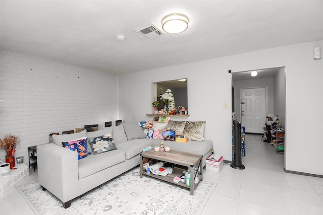 12469 Sharpview Dr Unit 2469, Houston, TX 77072 - living area with brick wall