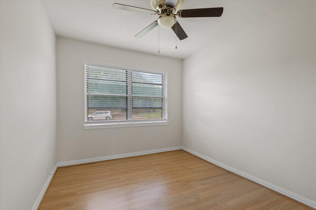 5426 Carew St, Houston, TX 77096 - empty room with light wood-type flooring and a ceiling fan