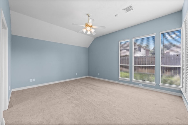 8722 Melting Shadows Ln, Houston, TX 77095 - additional living space featuring carpet flooring, a ceiling fan, and lofted ceiling