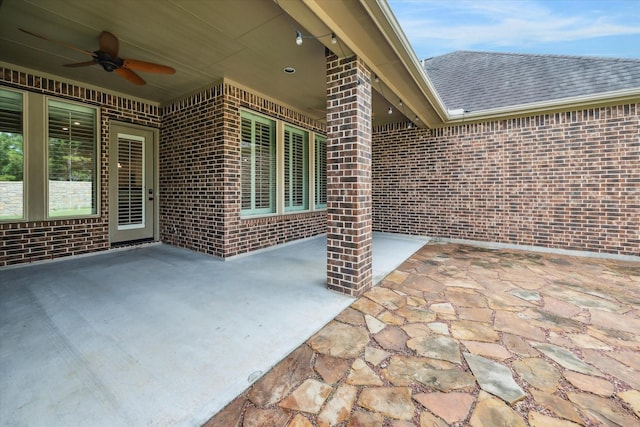 27722 Lakeway Trail Ln, Fulshear, TX 77441 - view of patio with ceiling fan