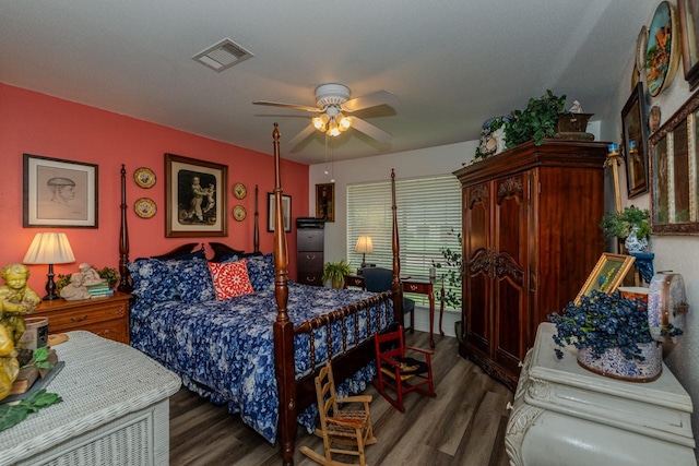 5975 Meadow Way, Beaumont, TX 77707 - bedroom with wood finished floors and a ceiling fan