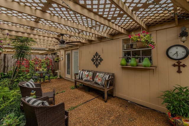 5975 Meadow Way, Beaumont, TX 77707 - view of patio with a pergola