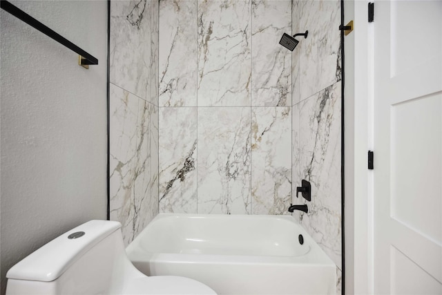 602 W 28th St Unit A, Houston, TX 77008 - full bathroom featuring bathtub / shower combination and a textured wall