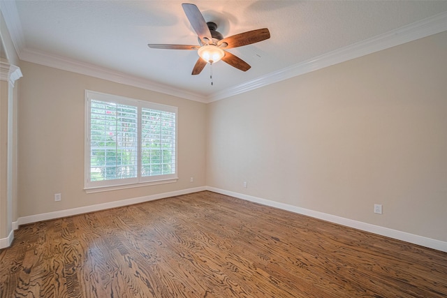 9 Foxworth Ct, Sugar Land, TX 77479 - unfurnished room featuring wood finished floors, ceiling fan, and crown molding
