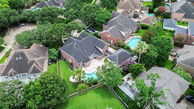 9 Foxworth Ct, Sugar Land, TX 77479 - aerial perspective of suburban area with a pool