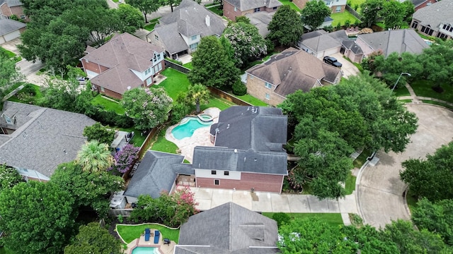 9 Foxworth Ct, Sugar Land, TX 77479 - aerial perspective of suburban area featuring a pool area
