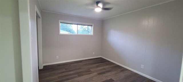 413 S Temple Dr, Diboll, TX 75941 - empty room featuring dark wood-type flooring and ornamental molding