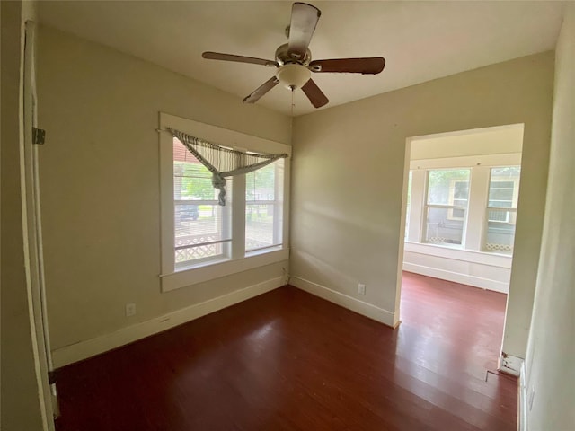 212 Harding Ave, Cleveland, TX 77327 - unfurnished room featuring plenty of natural light, wood finished floors, and a ceiling fan