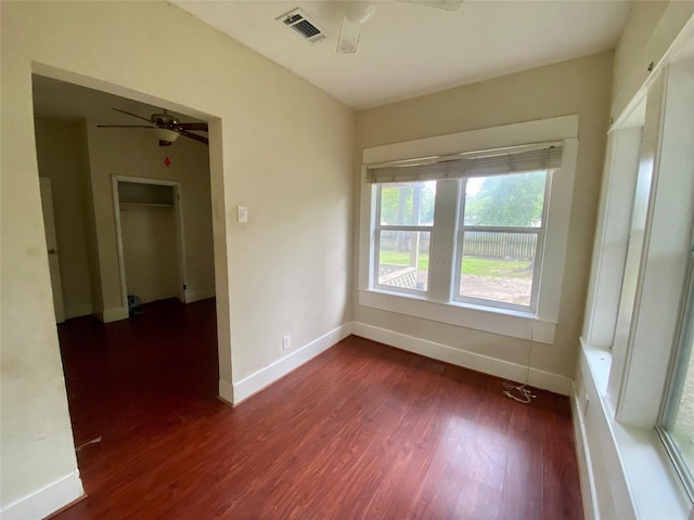 212 Harding Ave, Cleveland, TX 77327 - unfurnished room with wood finished floors and a ceiling fan
