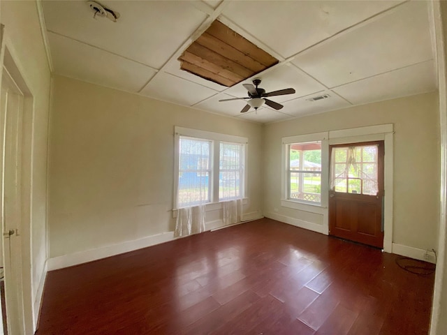 212 Harding Ave, Cleveland, TX 77327 - unfurnished room with dark wood-style flooring and ceiling fan