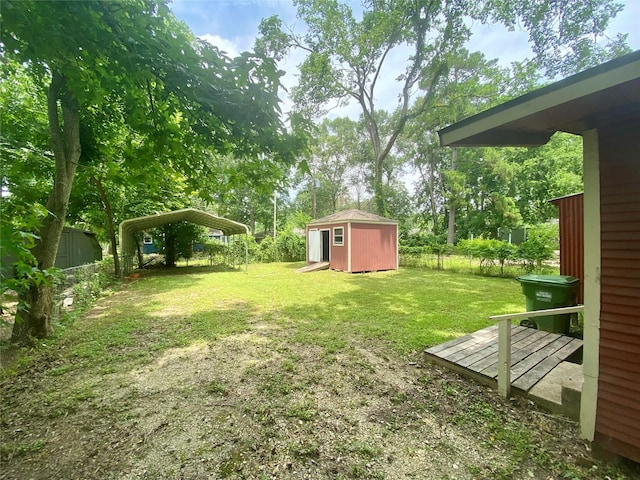 212 Harding Ave, Cleveland, TX 77327 - fenced backyard featuring a storage shed and a carport