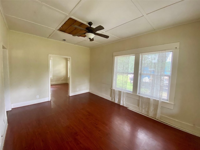 212 Harding Ave, Cleveland, TX 77327 - empty room featuring dark wood-style floors and ceiling fan