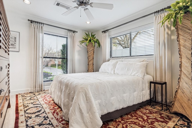 9718 Checkerboard St, Houston, TX 77096 - bedroom with recessed lighting and a ceiling fan