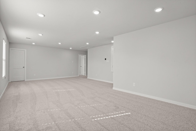 316 Amy St, Angleton, TX 77515 - unfurnished room featuring recessed lighting, light colored carpet, and attic access