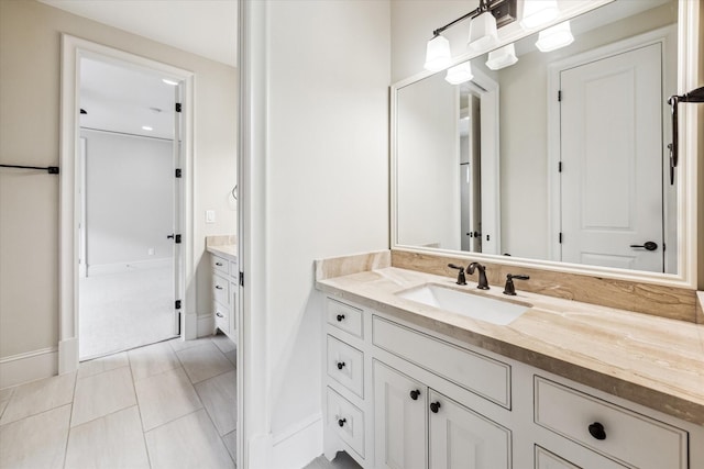 1901 Woodcrest Dr, Houston, TX 77018 - bathroom with vanity and baseboards