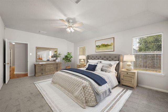 22910 Bank Shade Ct, Tomball, TX 77375 - bedroom with light colored carpet and ceiling fan