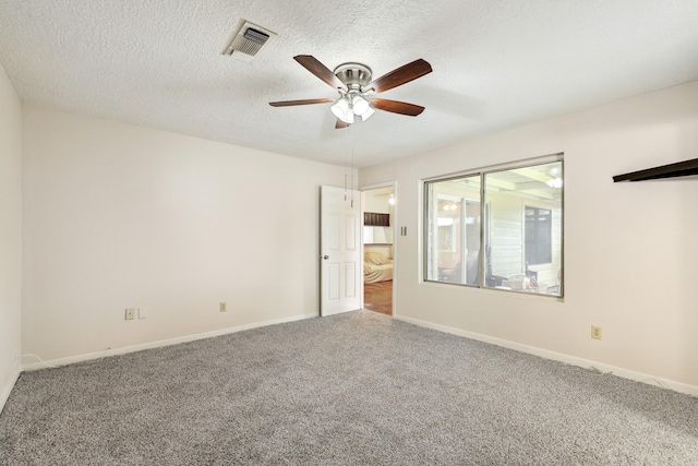 4103 Bugle Rd, Houston, TX 77072 - carpeted spare room featuring a ceiling fan and a textured ceiling