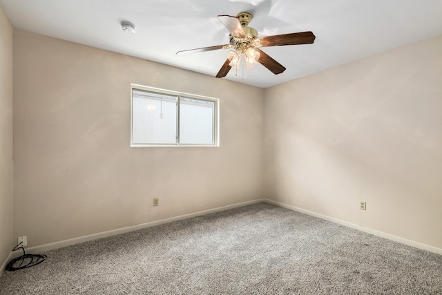 4103 Bugle Rd, Houston, TX 77072 - spare room with carpet flooring, ceiling fan, and a smoke detector