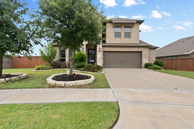 13746 Brahman Valley Ct, Cypress, TX 77429 - view of front facade with a garage, concrete driveway, and brick siding