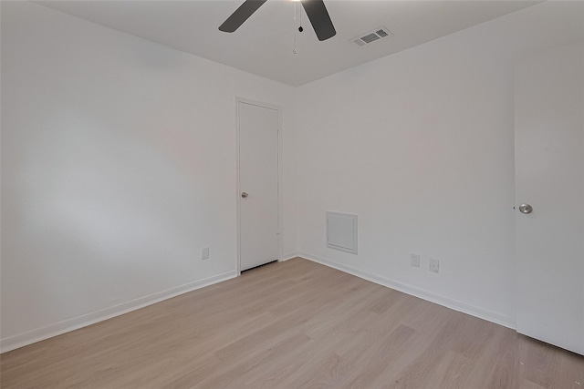 6219 Canada Dr, Pasadena, TX 77505 - spare room with a ceiling fan and light wood finished floors