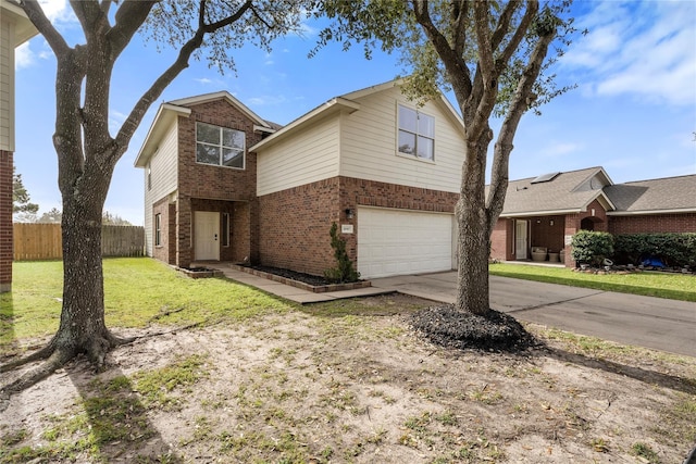 20507 Avery Grove Ct, Cypress, TX 77433 - view of front of property with brick siding, an attached garage, and driveway