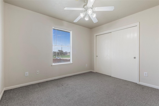 20507 Avery Grove Ct, Cypress, TX 77433 - unfurnished bedroom featuring carpet flooring, a closet, and a ceiling fan