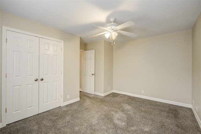 238 Horse Shoe Trl, Angleton, TX 77515 - unfurnished bedroom featuring carpet, a closet, and ceiling fan