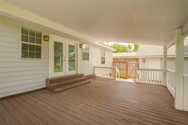 238 Horse Shoe Trl, Angleton, TX 77515 - deck featuring french doors