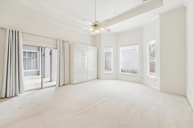 966 Bentwater Dr, Montgomery, TX 77356 - carpeted spare room with a ceiling fan and ornamental molding