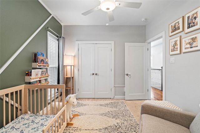 344 W 27th St, Houston, TX 77008 - bedroom featuring a closet and a ceiling fan