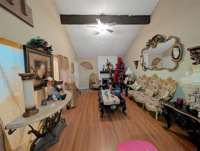 7140 S Dairy Ashford Rd, Houston, TX 77072 - living area with wood finished floors and a ceiling fan