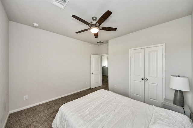 3923 Calasso Ct, Katy, TX 77493 - carpeted bedroom featuring a closet and a ceiling fan
