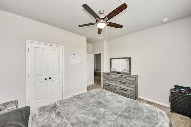 3923 Calasso Ct, Katy, TX 77493 - carpeted bedroom featuring a closet and ceiling fan