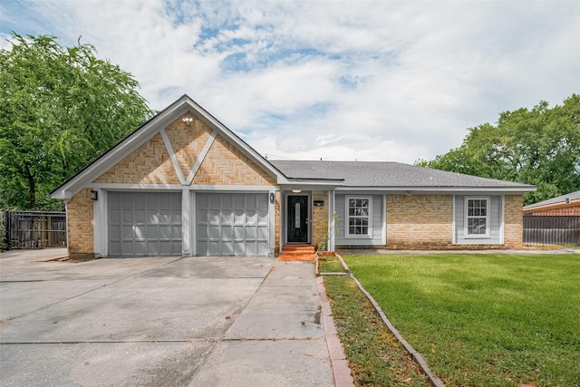 11502 Leader St, Houston, TX 77072 - single story home featuring a garage, driveway, roof with shingles, and brick siding