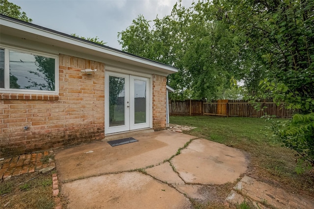 11502 Leader St, Houston, TX 77072 - view of patio / terrace featuring french doors