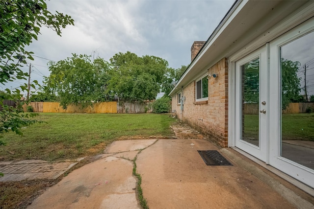 11502 Leader St, Houston, TX 77072 - fenced backyard featuring a patio area and french doors