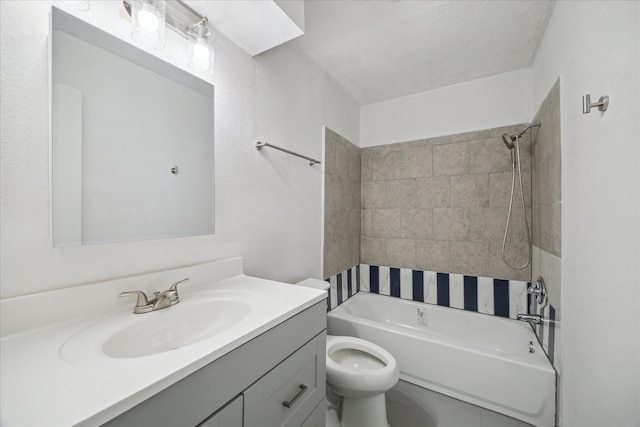 604 Briarclift Ln, Baytown, TX 77521 - bathroom featuring vanity and bathing tub / shower combination