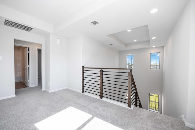 16866 Needlepoint Dr, Conroe, TX 77302 - carpeted spare room featuring recessed lighting and a raised ceiling
