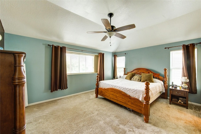 11734 Filaree Trl, Houston, TX 77044 - carpeted bedroom with ceiling fan and lofted ceiling
