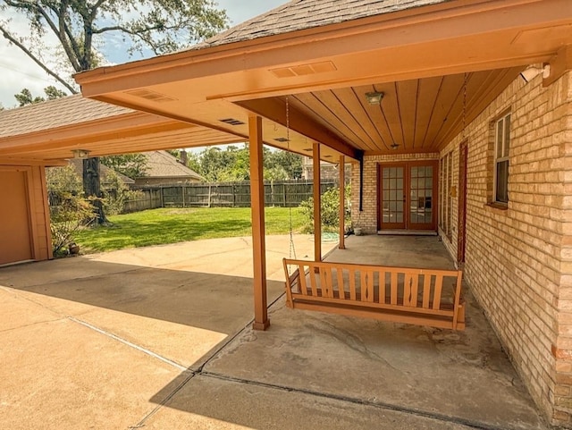 16627 Aldenham Pl, Spring, TX 77379 - view of patio featuring french doors