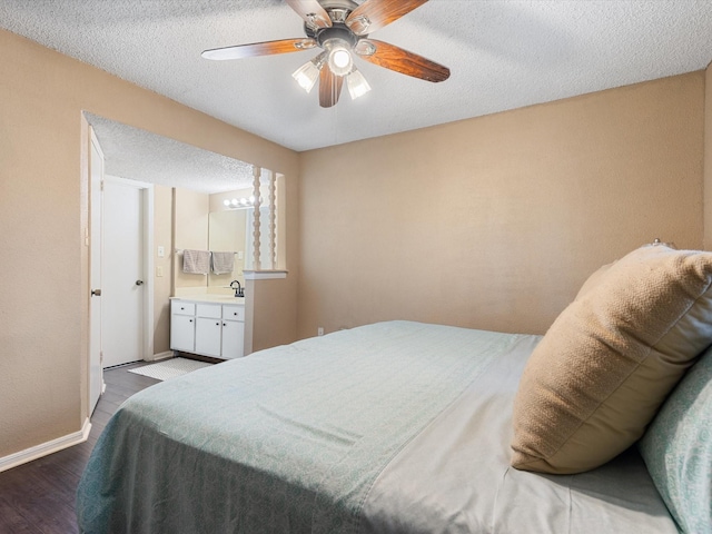 1505 Ward Rd Unit 215, Baytown, TX 77520 - bedroom featuring wood finished floors, a textured ceiling, and a ceiling fan