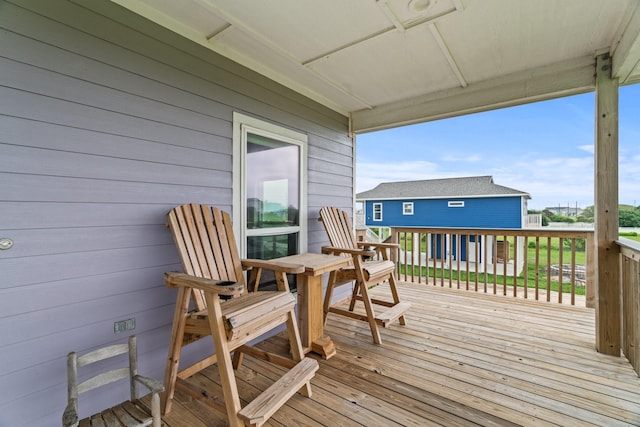 18607 Warrior Rd, Galveston, TX 77554 - view of wooden terrace