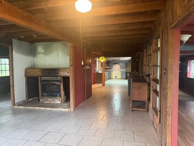 771 Governor Wood Dr, Point Blank, TX 77364 - corridor with healthy amount of natural light and wooden ceiling