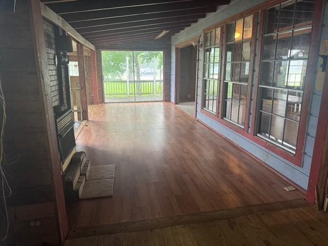 771 Governor Wood Dr, Point Blank, TX 77364 - unfurnished sunroom featuring wood finished floors